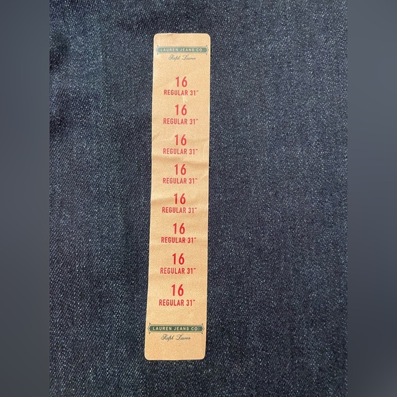 Lauren Jeans Co. R. Lauren Classic Boot Cut Stretch. Dark Wash .Size 16 X 31 NEW - Picture 10 of 14